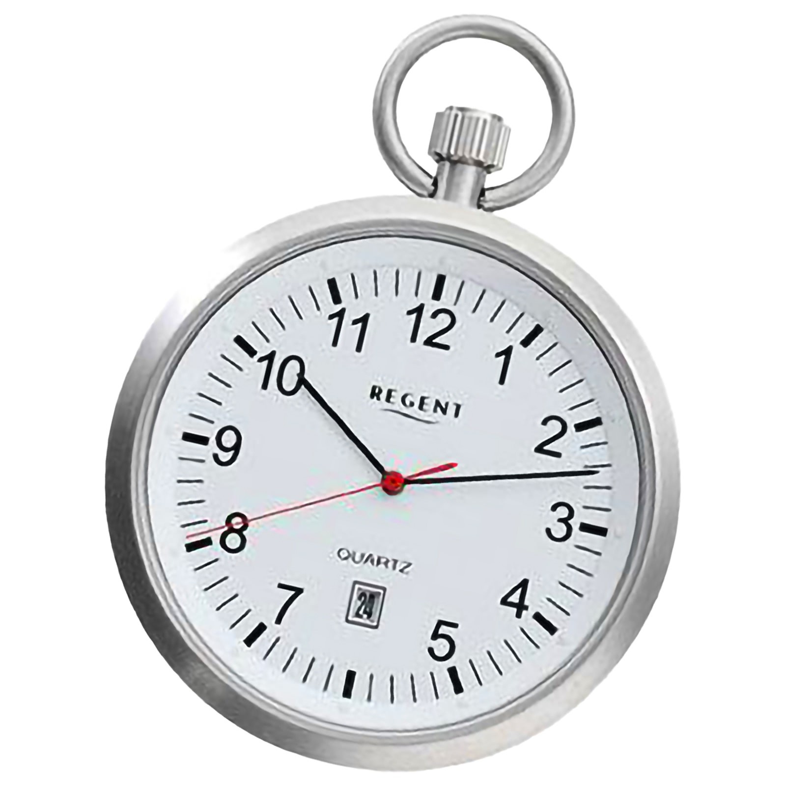 Regent Herren Taschenuhr Analog Gehäuse silber URP745