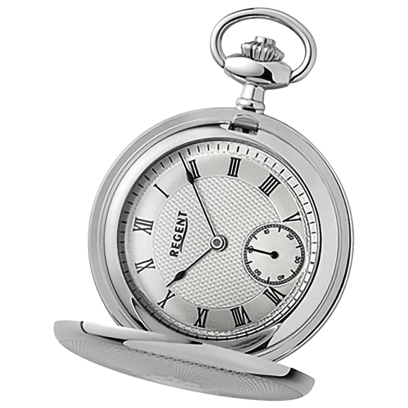 Regent Herren Taschenuhr Analog Gehäuse silber URP772