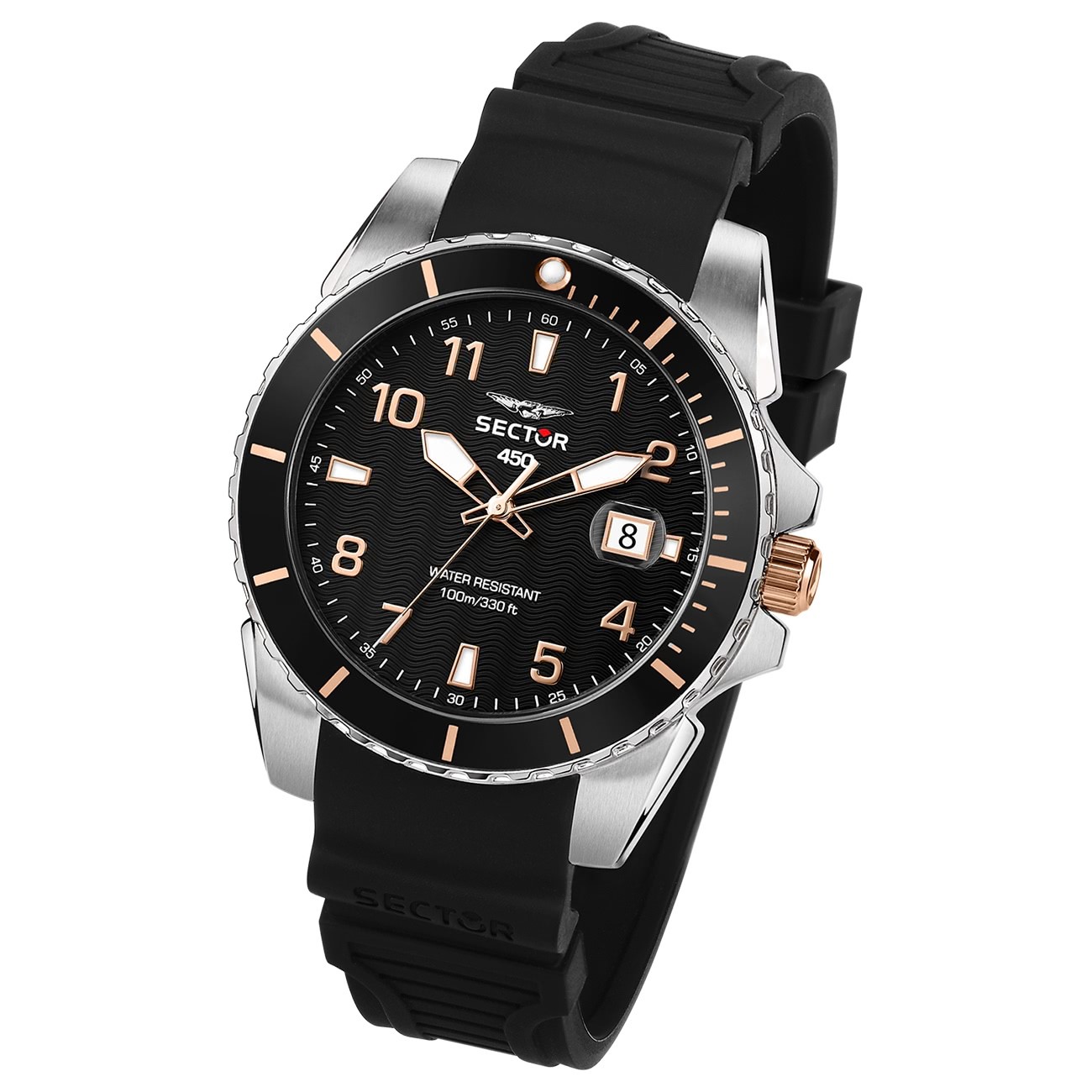 Sector Herren Armbanduhr Analog Silikonarmband schwarz USE51276006