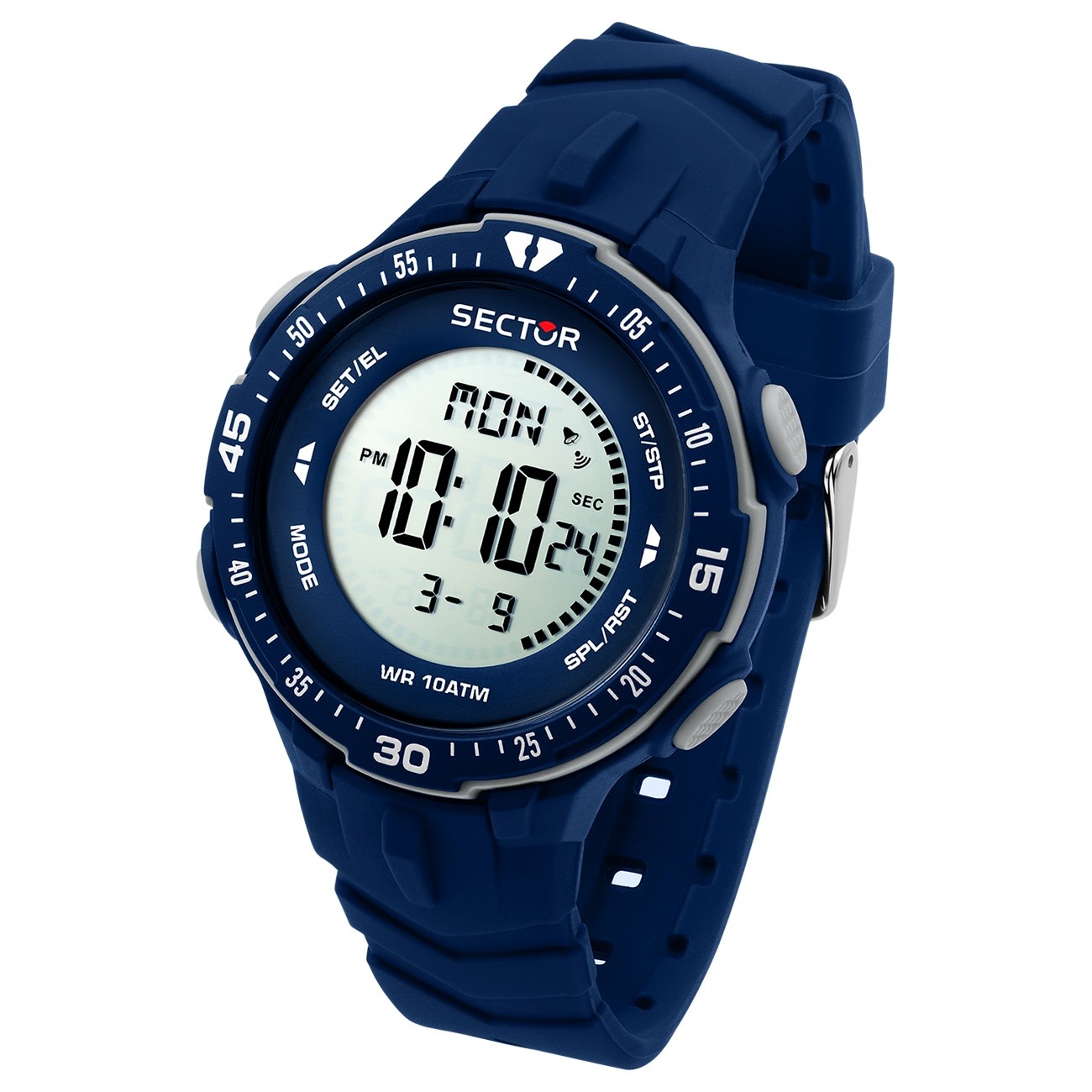 Sector Herren Armbanduhr Digital Silikonarmband blau USE51280002