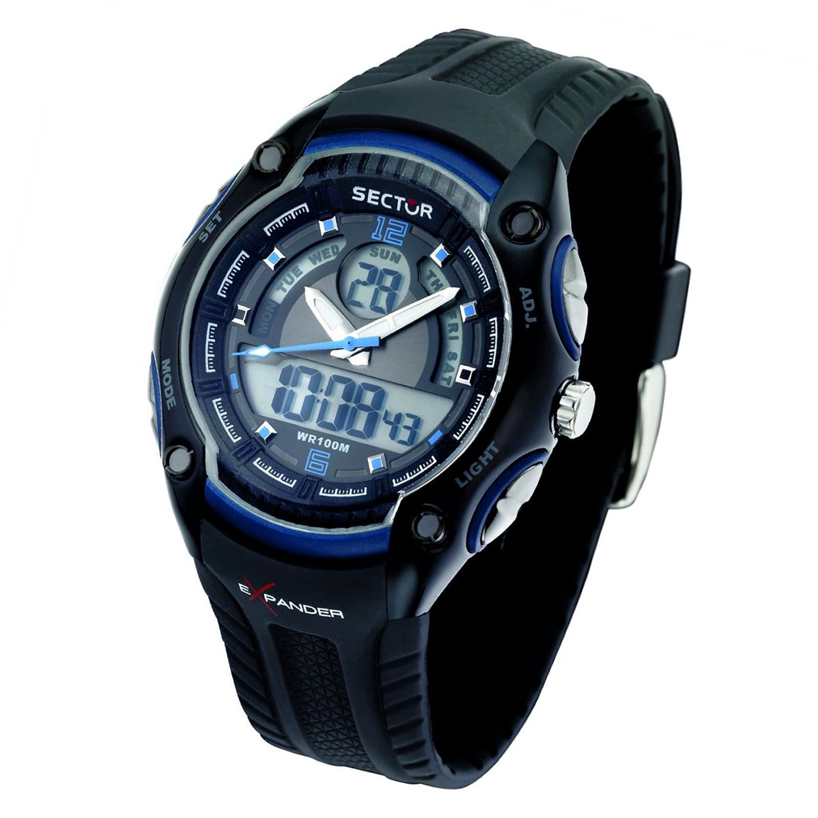 Sector Herren Armbanduhr Digital Kautschukarmband schwarz USE51574003