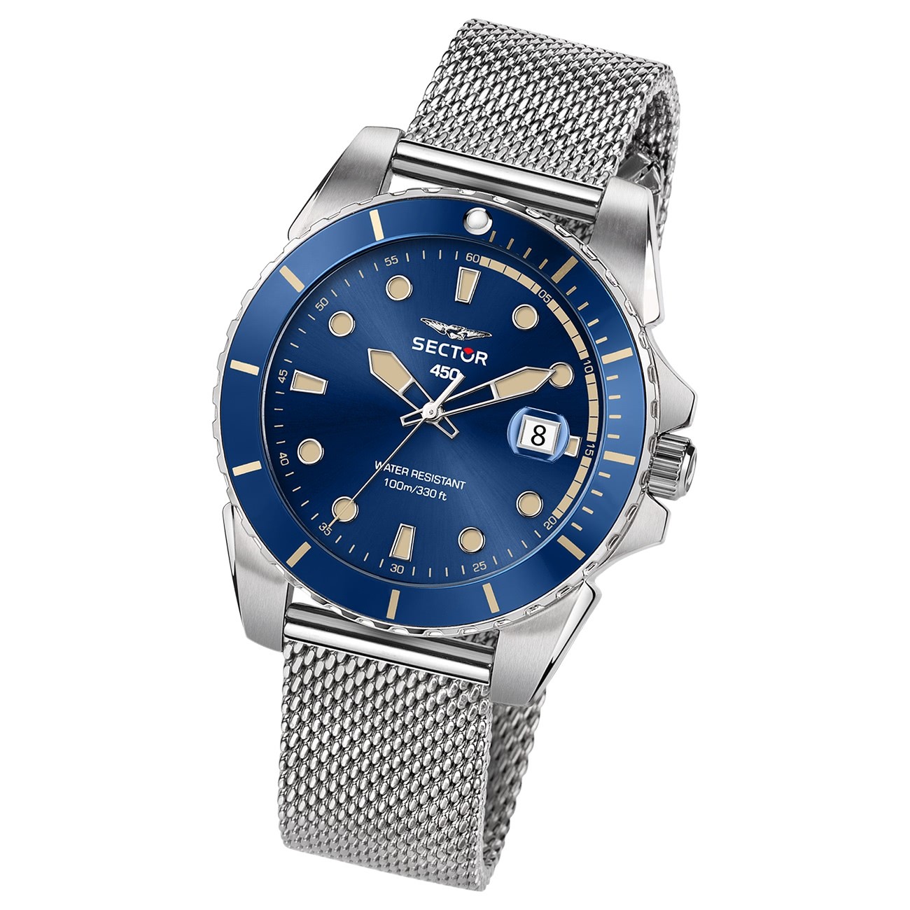 Sector Herren Armbanduhr Analog Edelstahlarmband silber USE53276005