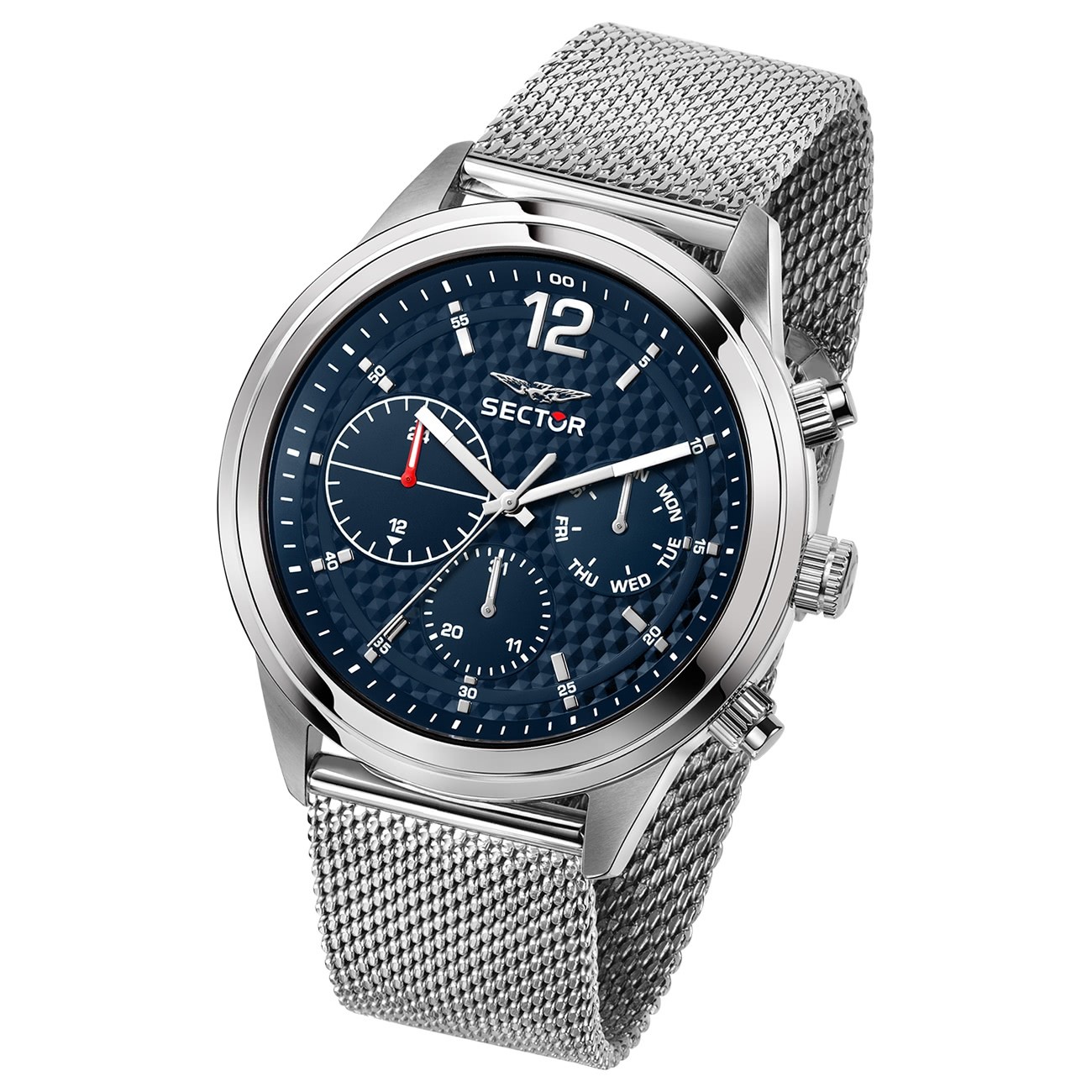 Sector Herren Armbanduhr Multifunkt Edelstahlband silber USE53540003