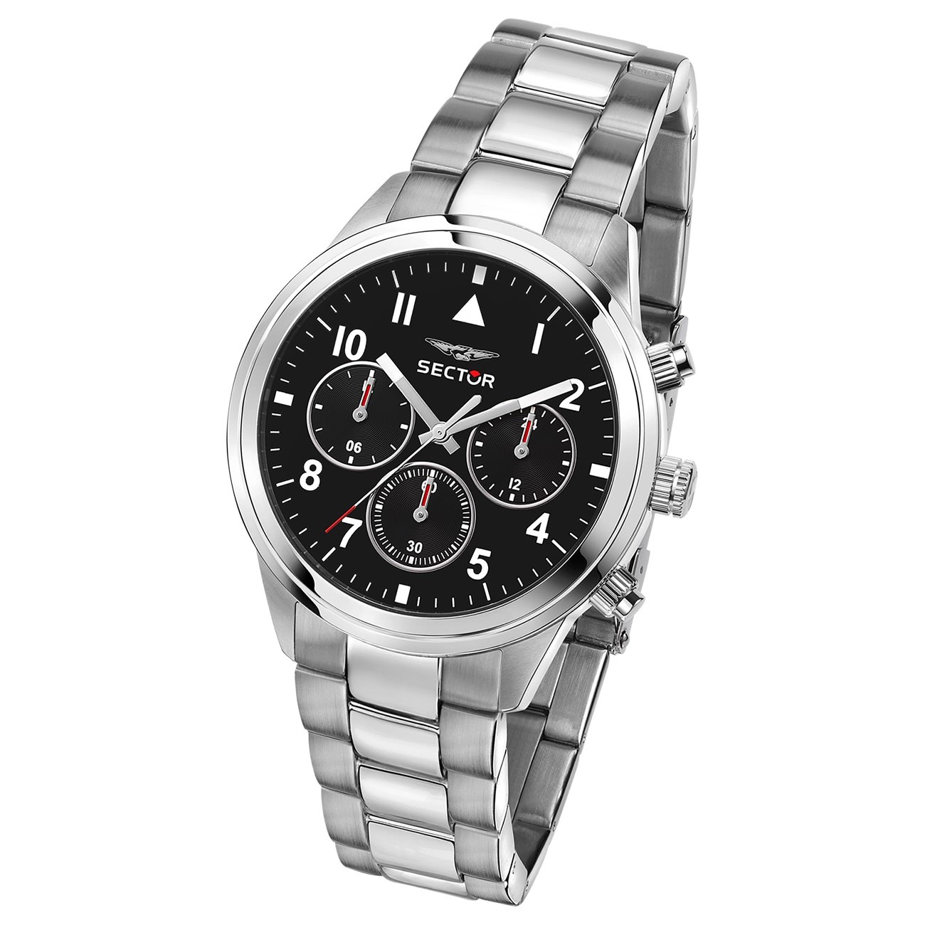 Sector Herren Armbanduhr Multifunkt Edelstahlband silber USE53540013