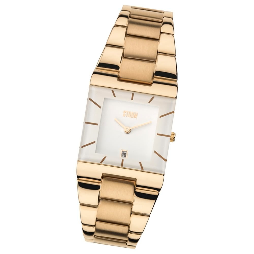 STORM Damenuhr ultraflach Edelstahl Armband Uhr Omari Rose Gold UST47194/RG