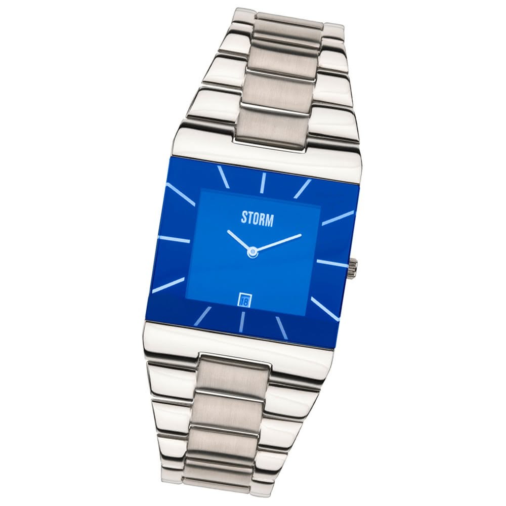 Storm Herren-Armbanduhr 47195/B Quarz-Uhr Edelstahl-Armband silber 