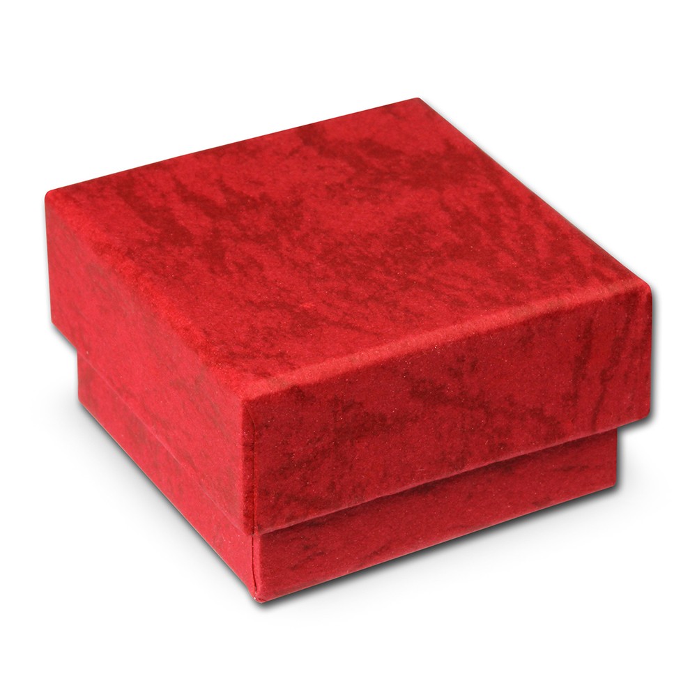 SD Schmuckschachtel rot Geschenk-Verpackung 40x40x25mm Etui VE3042R 