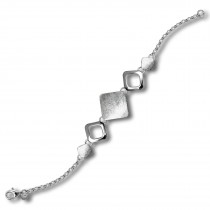 Balia Damen Armband 925 Silber matt und poliert 18,5cm BAA0019SM