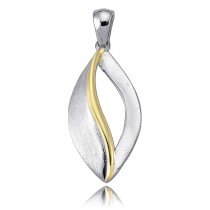 Balia Damen Kettenanhänger bicolor 925 Silber matt und glänzend BAH0009ST