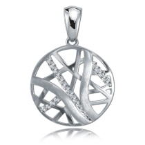 Balia Damen Kettenanhänger 925 Silber matt und poliert BAH0039SW