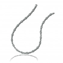 Balia Halskette für Damen matt glanz Zirkonia 925Silber 45cm BAK011S45