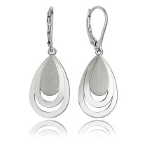 Balia Ohrhänger für Damen matt glanz aus 925 Sterling Silber BAO0039SP
