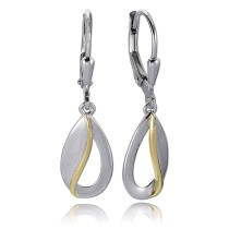 Balia Ohrhänger für Damen matt glanz Zirkonia 925er Silber BAO0065ST