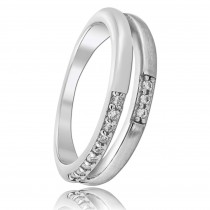 Balia Damen Ring Double aus 925 Silber mit Zirkonia Gr.58 BAR021W58
