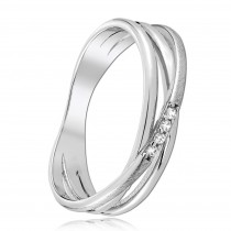 Balia Damen Fashion Ring aus 925 Silber Zirkonia weiß Gr.60 BAR023W60