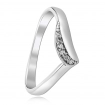 Balia Damen Wave Ring aus 925 Silber Zirkonia weiß Gr.56 BAR026W56