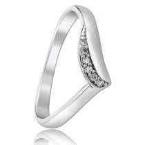 Balia Damen Wave Ring aus 925 Silber Zirkonia weiß Gr.58 BAR026W58