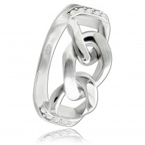 Balia Damen Chain Ring aus 925 Silber Gr.58 BAR027W58