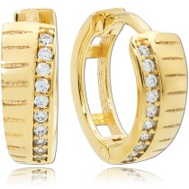 Balia Damen Creolen aus 333 Gelbgold mit Zirkonia BGO0037GW