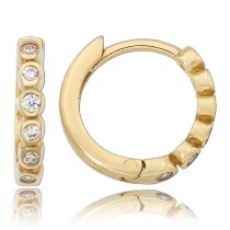 Balia Damen Creolen aus 333 Gelbgold mit Zirkonia BGO0058GW
