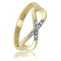 Balia Damen Ring Zirkonia Unendlich Goldring Gr.58 BGR024G58