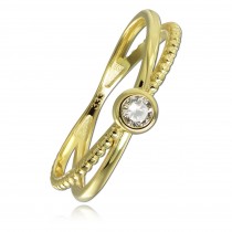 Balia Damen Ring aus 333 Gelbgold mit Zirkonia Gr.54 BGR053G54