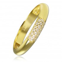 Balia Damen Ring aus 333 Gelbgold 3-reihig mit Zirkonia Gr.58 BGR064G58