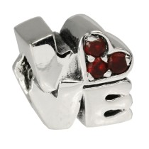 Carlo Biagi Bead Love rot Zirkonia European - Beads BBSCZ110R