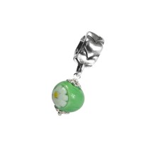 Carlo Biagi Dangle Bead Gänseblume grün European Beads BDMGD04