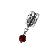 Carlo Biagi Dangle Bead Zirkonia rot European Beads BDSB01