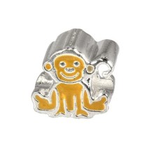 Carlo Biagi Kidz Bead Affe Silber Beads für Armband KBE078