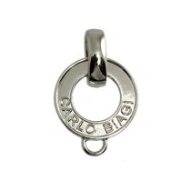 Carlo Biagi Charm Carrier glanz Logo 925 Silber CAS01