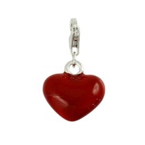 Carlo Biagi Charm Anhänger Herz rot 925 Silber CSES03R