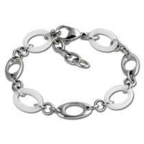 Amello Armband Keramik Kegel weiß Damen Edelstahlschmuck ESAX15W