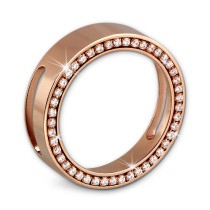 Amello Coinsfassung 25mm Edelstahl für Armband Zirkonia Stahlschmuck ESC082W