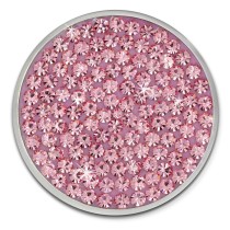 Amello Edelstahl Coin Zirkonia rosa für Coinsfassung Edelstahlschmuck ESC301A