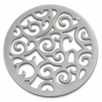 Amello Edelstahl Coin Ornament silber für Coinsfassung Stahlschmuck ESC505J