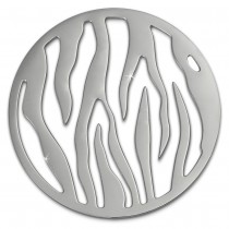 Amello Edelstahl Coin Muster silber für Coinsfassung Stahlschmuck ESC508J