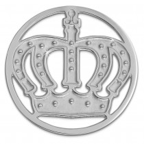Amello Edelstahl Coin Krone silber für Coinsfassung Stahlschmuck ESC513J