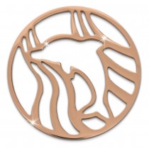 Amello Edelstahl Coin Delfin rosegold für Coinsfassung Stahlschmuck ESC521E