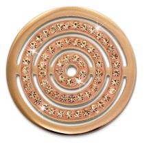 Amello Edelstahl Coin Kreise Zirkonia rose für Coinsfassung Schmuck ESC534EE