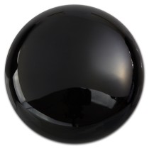 Amello Coin Edelstein Onyx 30mm schwarz für Coinsfassung Stahlschmuck ESC705S