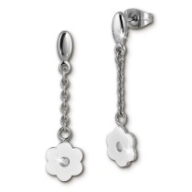 Amello Ohrringe Keramik Blümchen weiß Damen Edelstahlschmuck ESOX41W