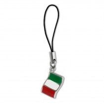 SilberDream Edelstahl Anhänger Italien Flagge - Telefon, Taschenanhänger FC4005