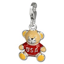 SilberDream Charm Teddybär 925 Sterling Silber Armband Anhänger FC662