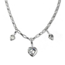 SilberDream Silber Charm Collier Herz Anhänger Kette FCA017