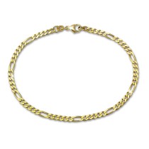 GoldDream Armband Figaro diamantiert 333 Gold 19cm 8 Karat GDA0169Y