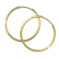 GoldDream Gold Creole 32mm Ohrring 333er Gelbgold Echtschmuck GDO0033Y