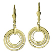 GoldDream Ohrhänger Circle Zirkonia weiß Ohrring 333er Gold GDO5639Y