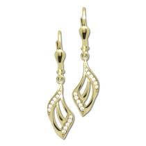 GoldDream Ohrhänger Klassik Zirkonia weiß Ohrring 333er Gold GDO5649Y